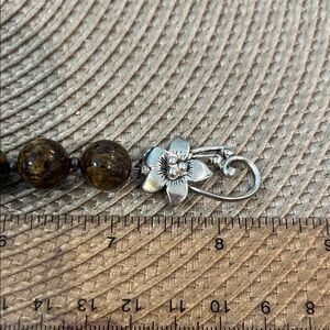 Silpada Silver and Brown Beaded Bracelet